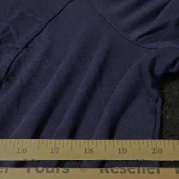 Isaac Mizrahi Live Womens Top Blue Size 1X Cotton Blend Stretch Pullover - Picture 5 of 12